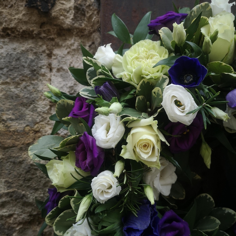 Rosemary, Lisianthus and Rose Wreath