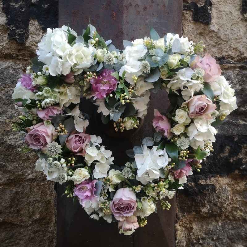 Florist's Choice Heart Pink and White