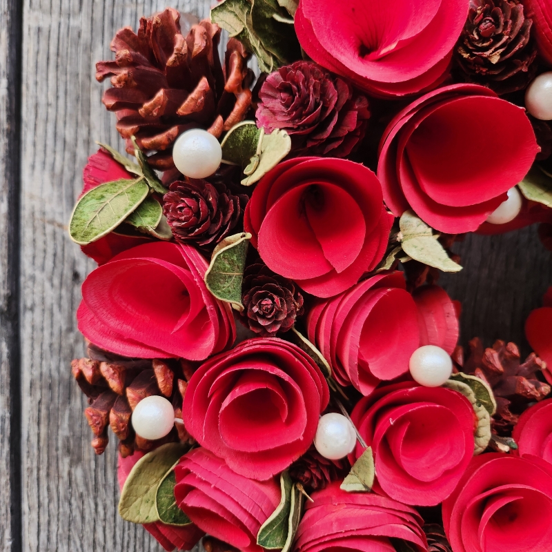Poppy and Pearl Wreath