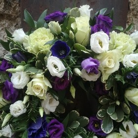 Rosemary, Lisianthus and Rose Wreath