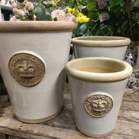 Kew Pots Bone White Long Toms