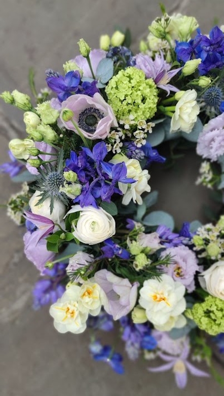 Florist's Choice Wreath Purples